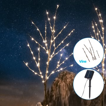 Aigostar - Decoración solar LED 140xLED/3m IP65 blanco cálido vid
