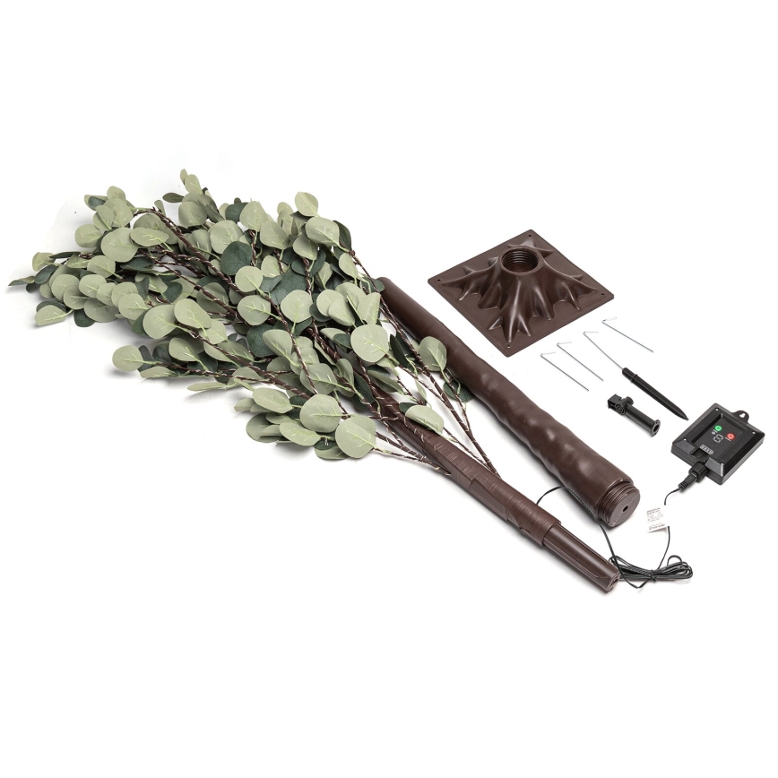 Aigostar - Decoración solar LED 210xLED/3,5m IP65 blanco cálido eucalipto