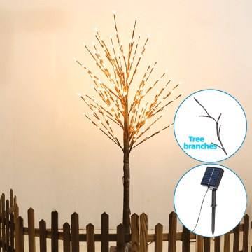 Aigostar - Decoración solar LED 24xLED/2,6m IP65 blanco cálido vid