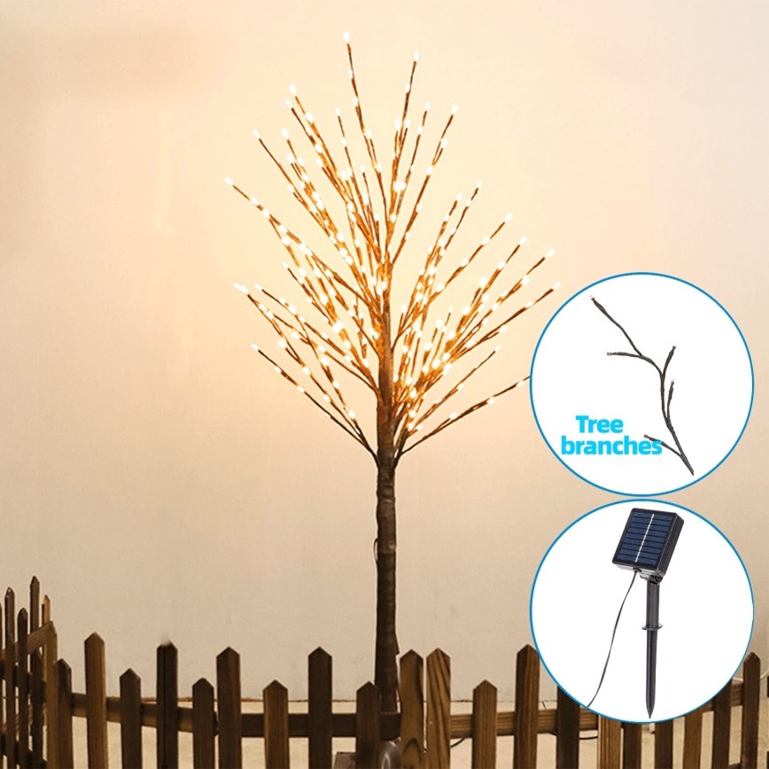 Aigostar - Decoración solar LED 24xLED/2,6m IP65 blanco cálido vid