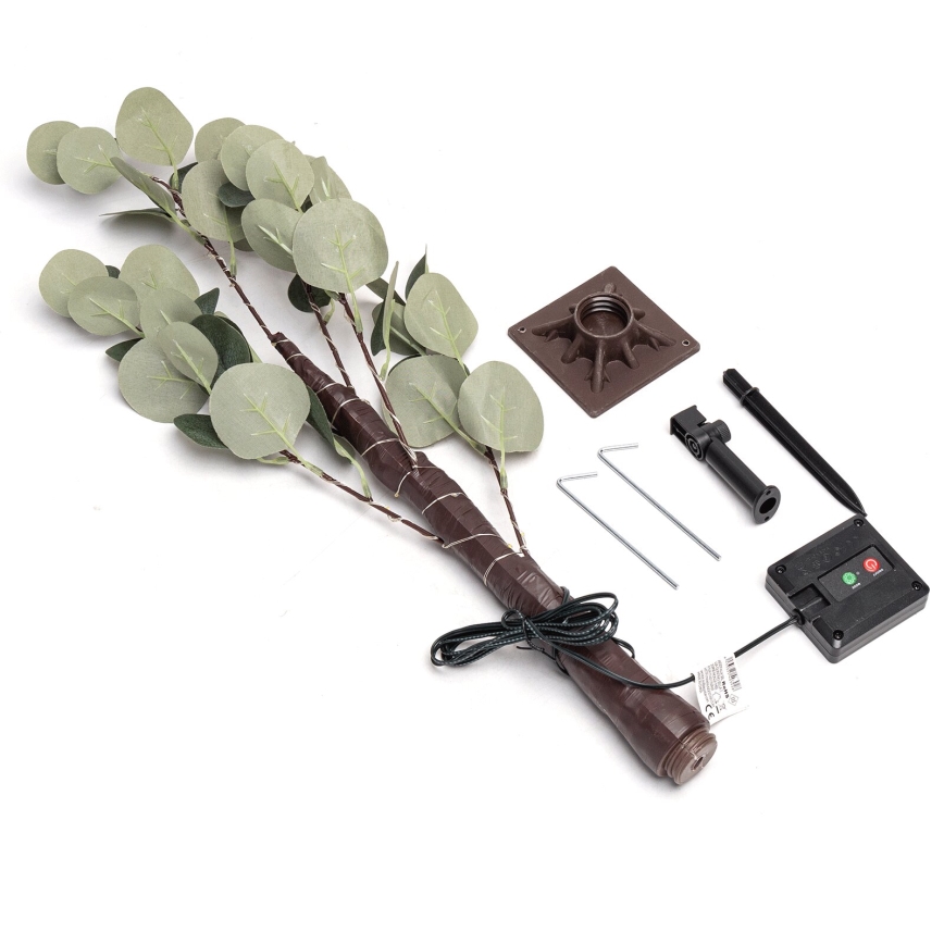 Aigostar - Decoración solar LED 30xLED/2,6m IP65 blanco cálido eucalipto