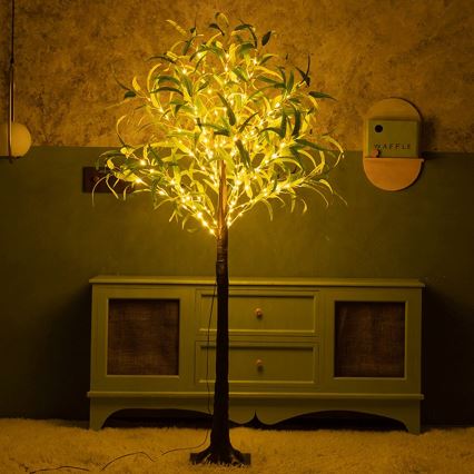 Aigostar - Decoración solar LED 30xLED/2,6m IP65 blanco cálido oliva