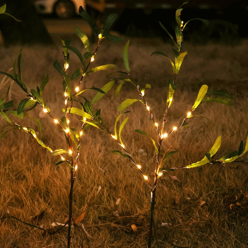 Aigostar - Decoración solar LED 60xLED/3,5m IP65 blanco cálido oliva