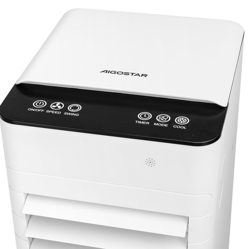 Aigostar - Enfriador de aire 80W/230V blanco + control remoto
