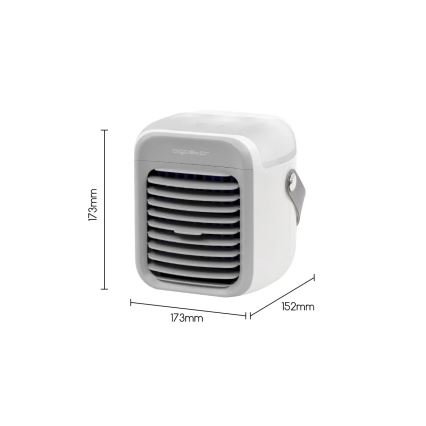 Aigostar - Enfriador de aire portátil 8W/5V blanco