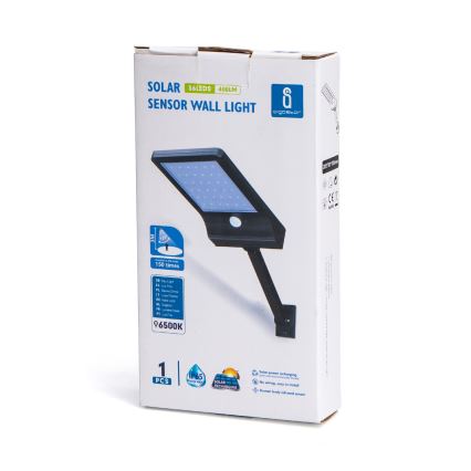 Aigostar - Farola solar LED con sensor LED/2,3W/5,5V 1800 mAh IP65