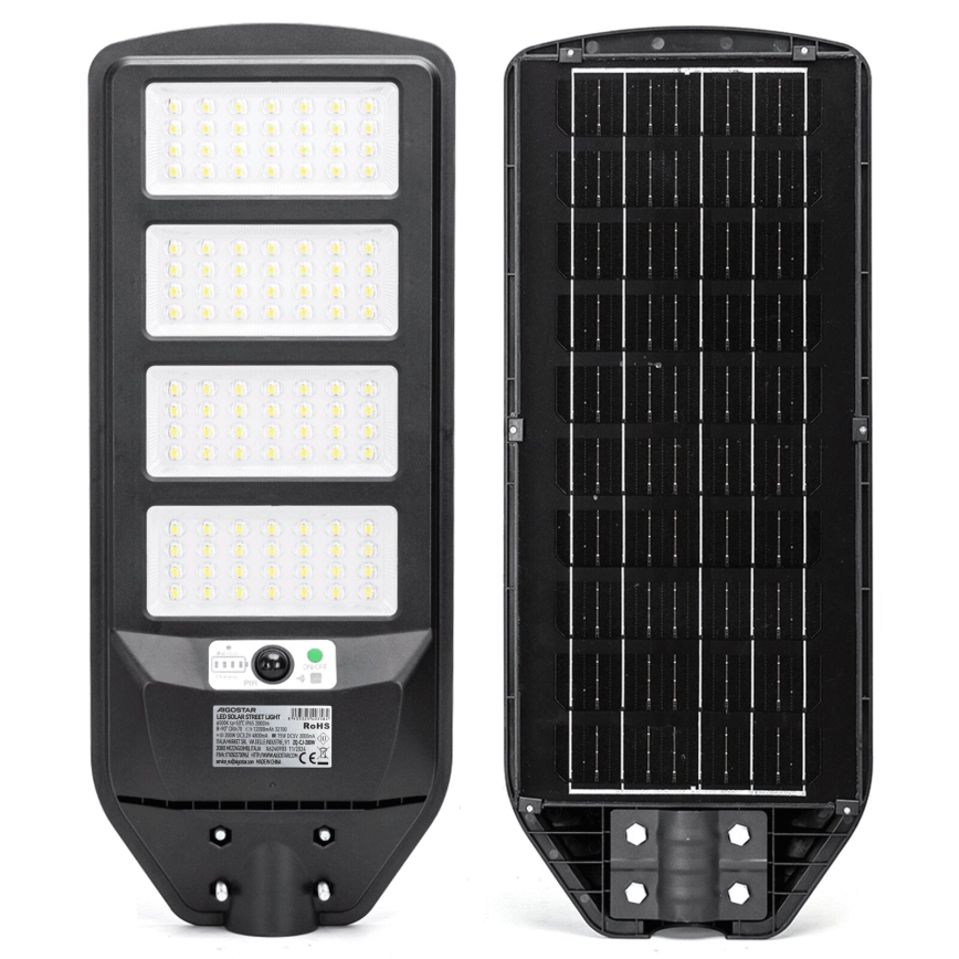 Aigostar - Farola solar LED con sensor LED/200W/3,2V 12000mAh IP65 6500K + control remoto