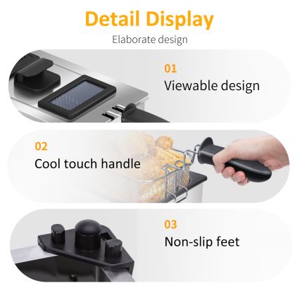 Aigostar - Freidora 2200W/230V 3l negro/cromo mate