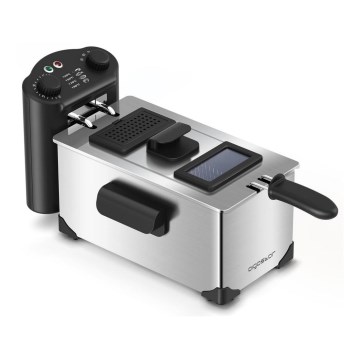 Aigostar - Freidora 2200W/230V 3l negro/cromo mate