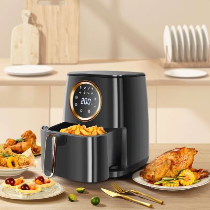 Aigostar - Freidora de aire caliente 1400W/230V 4,2l negro