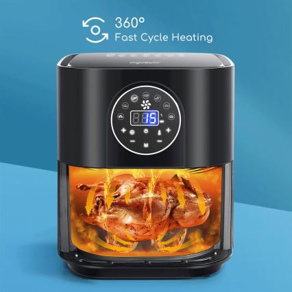 Aigostar - Freidora de aire caliente 1500W/230V 3,5l negro