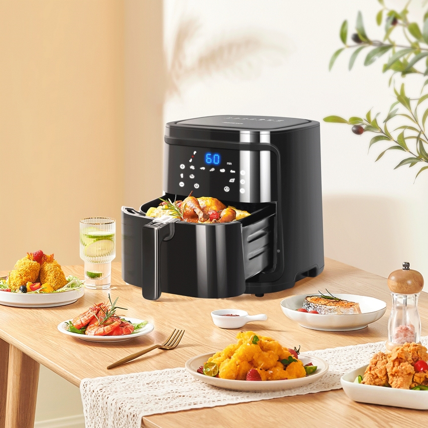 Aigostar - Freidora de aire caliente inteligente 7l 1900W/230V/60min Wi-Fi