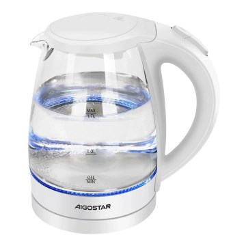 Aigostar - Hervidor 1,7l 2200W/230V blanco