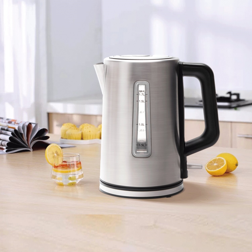 Aigostar - Hervidor 1,7l 2200W/230V cromo mate
