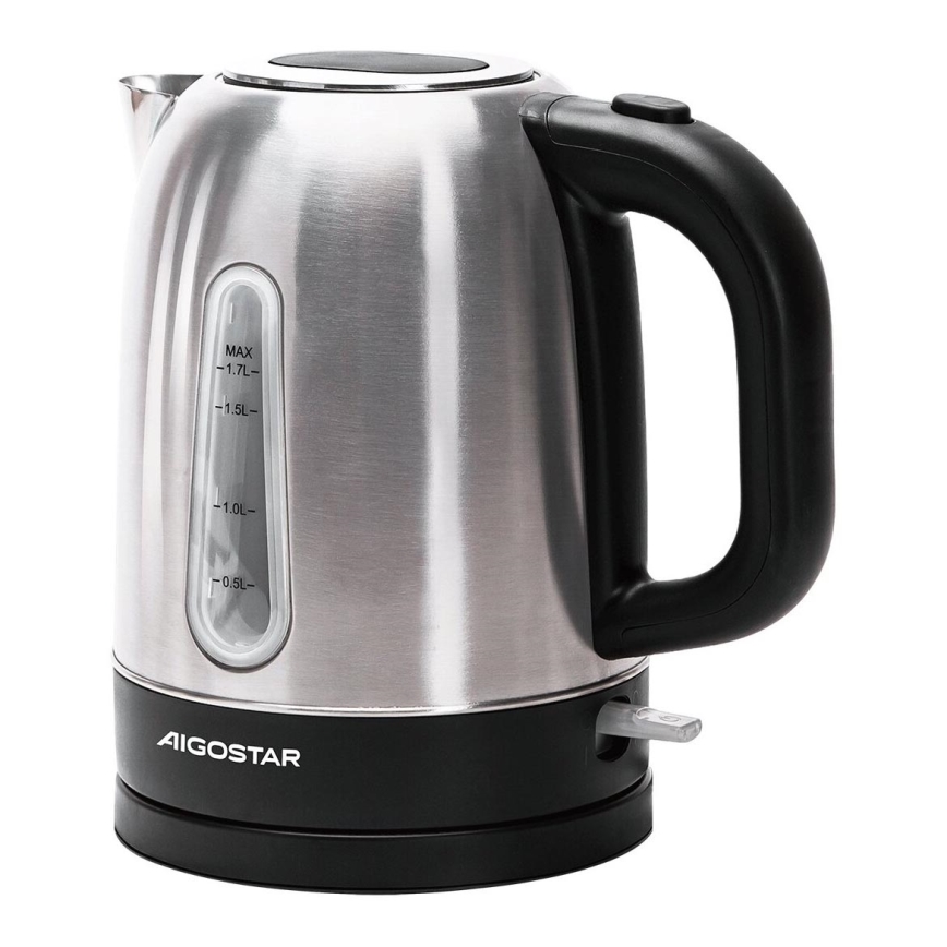Aigostar - Hervidor 1,7l 2200W/230V cromo mate
