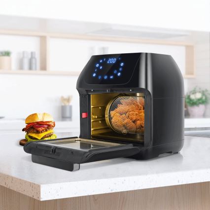 Aigostar - Horno de aire caliente 1400W/230V 12l negro