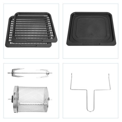 Aigostar - Horno de aire caliente 1400W/230V 12l negro