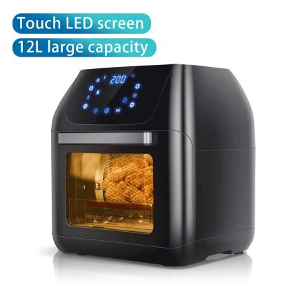 Aigostar - Horno de aire caliente 1400W/230V 12l negro