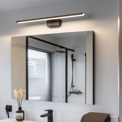 Aigostar - Iluminación LED para espejos de baño LED/12W/230V 4000K 60 cm IP44 negro