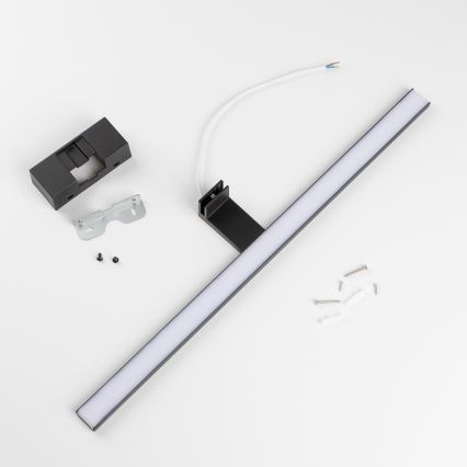 Aigostar - Iluminación LED para espejos de baño LED/12W/230V 4000K 60 cm IP44 negro