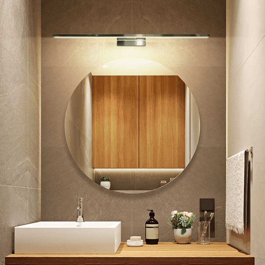Aigostar - Iluminación LED para espejos de baño LED/12W/230V 4000K 60cm IP44 aluminio