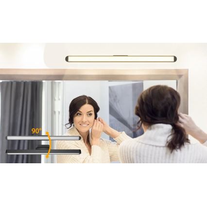 Aigostar - Iluminación LED regulable para espejo recargable LED/2,9W/5V
