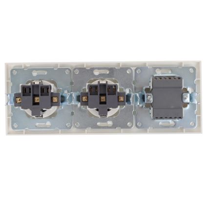 Aigostar - JUEGO 2 enchufes con interruptor 2x16A/250V