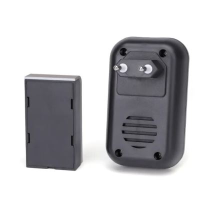 Aigostar - JUEGO 2x Timbre inalámbrico 230V IP44 negro/cobre