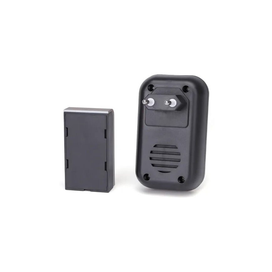 Aigostar - JUEGO 2x Timbre inalámbrico 230V IP44 negro/cobre