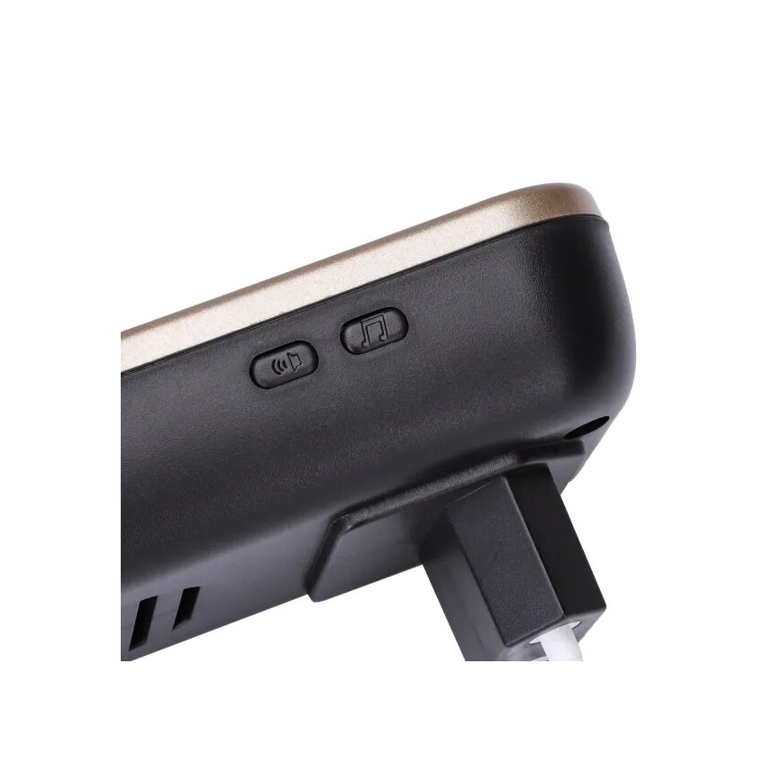 Aigostar - JUEGO 2x Timbre inalámbrico 230V IP44 negro/cobre