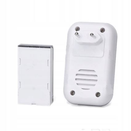 Aigostar - JUEGO 2x Timbre inalámbrico para enchufe 230V IP44 blanco