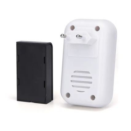 Aigostar - Juego 2x Timbre inalámbrico para enchufe 230V IP44 blanco/negro