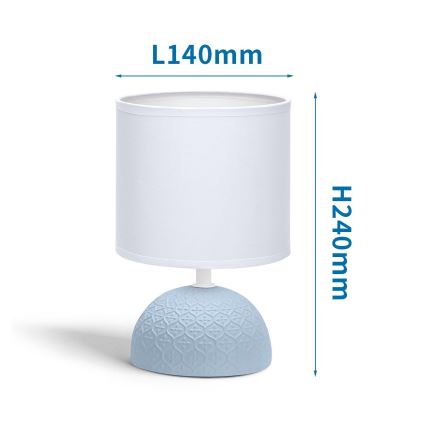 Aigostar - Lámpara de mesa 1xE14/40W/230V azul/blanco