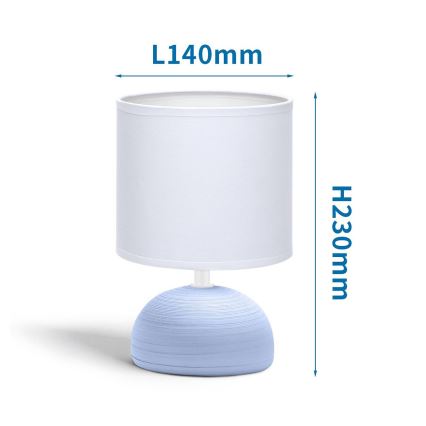 Aigostar - Lámpara de mesa 1xE14/40W/230V azul/blanco