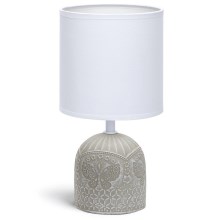 Aigostar - Lámpara de mesa 1xE14/40W/230V beige/blanco