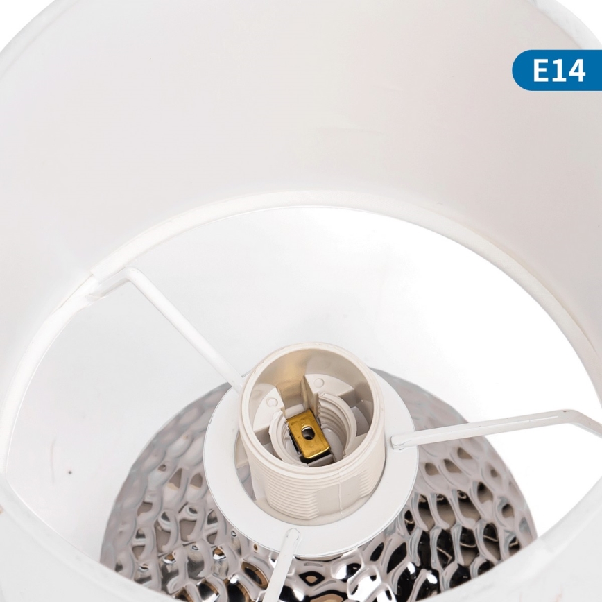 Aigostar - Lámpara de mesa 1xE14/40W/230V cromo brillante