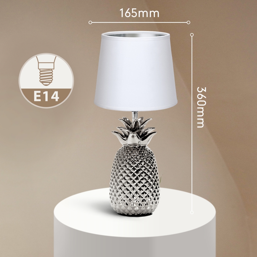 Aigostar - Lámpara de mesa 1xE14/40W/230V cromo brillante