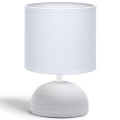 Aigostar - Lámpara de mesa 1xE14/40W/230V gris/blanco
