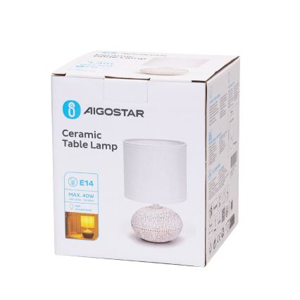 Aigostar - Lámpara de mesa 1xE14/40W/230V