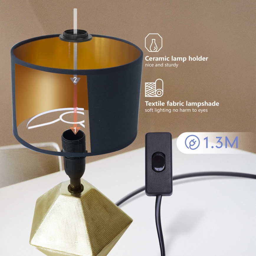 Aigostar - Lámpara de mesa 1xE14/40W/230V