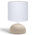 Aigostar - Lámpara de mesa 1xE14/40W/230V marrón/blanco