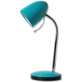 Aigostar - Lámpara de mesa 1xE27/36W/230V azul/cromo