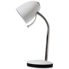 Aigostar - Lámpara de mesa 1xE27/36W/230V blanco/cromo