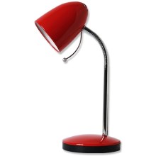 Aigostar - Lámpara de mesa 1xE27/36W/230V rojo/cromo