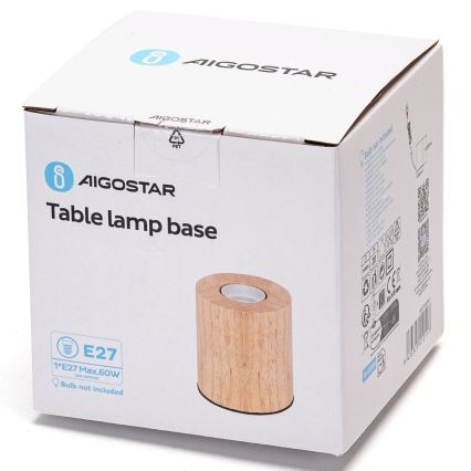 Aigostar - Lámpara de mesa 1xE27/60W/230V beige