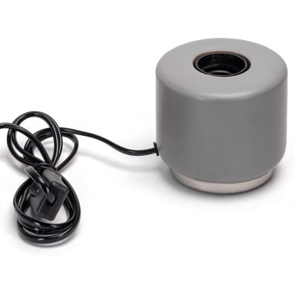 Aigostar - Lámpara de mesa 1xE27/60W/230V gris