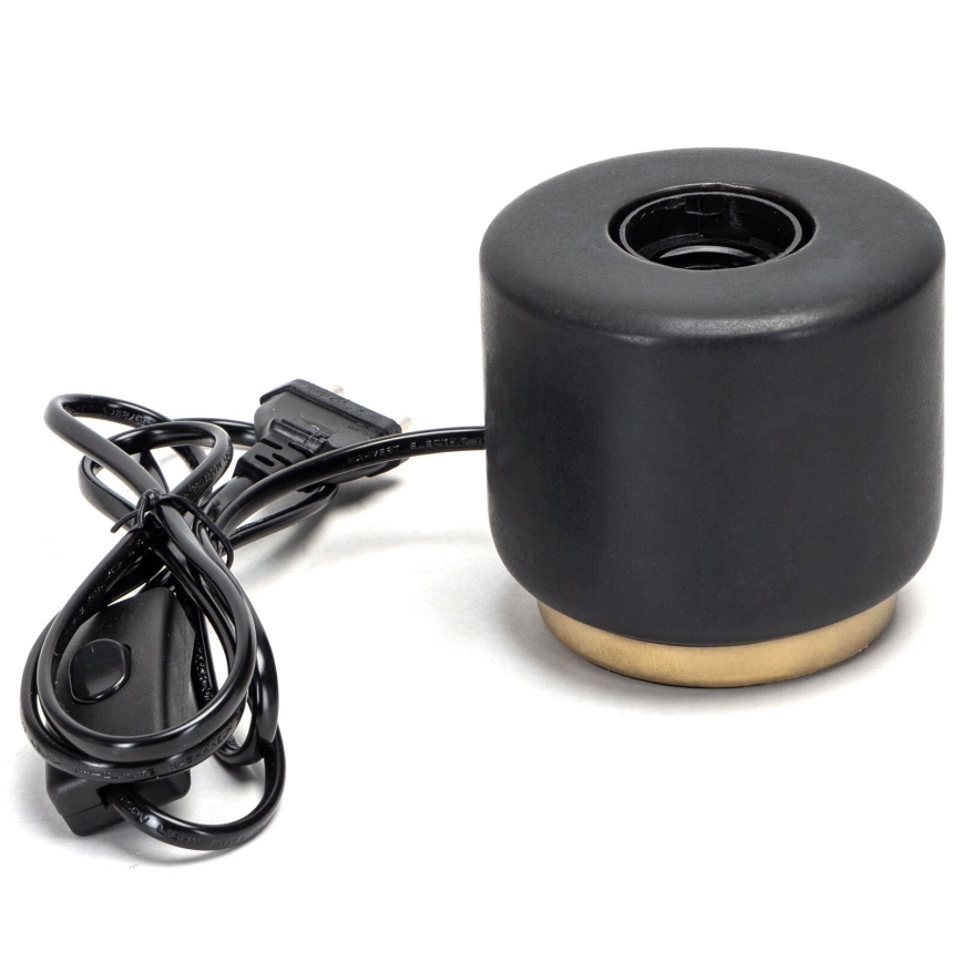 Aigostar - Lámpara de mesa 1xE27/60W/230V negro