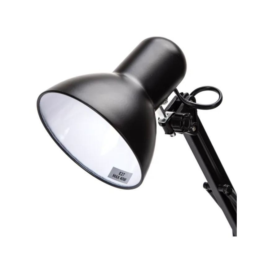 Aigostar - Lámpara de mesa 2en1 1xE27/40W/230V negro