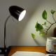 Aigostar -  Lámpara de mesa con clip 1xE27/11W/230V negro/cromo