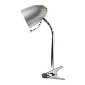 Aigostar -  Lámpara de mesa con clip 1xE27/11W/230V plata/cromo brillante